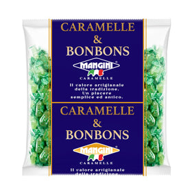Sanniti mint caramelle bulk bag ready for sharing, gluten-free snack option.