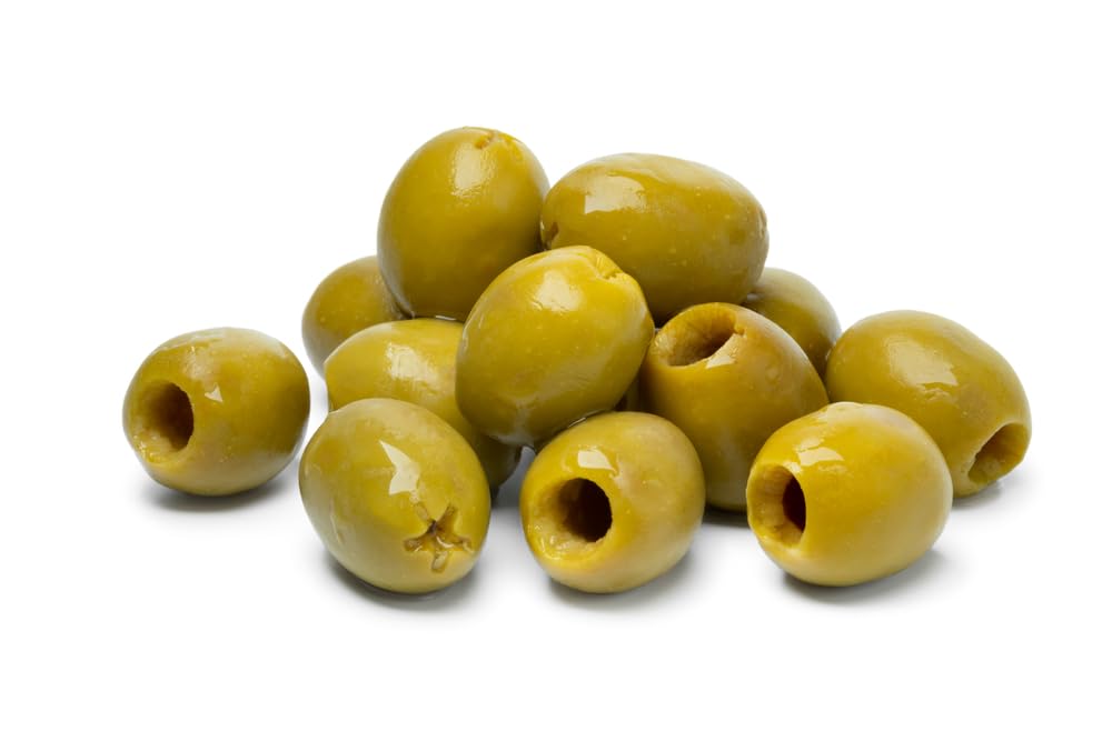 Pantry display of Sanniti pitted Castelvetrano olives