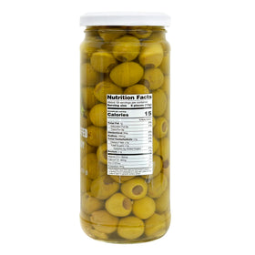 Sanniti olives stuffed with anchovies close-up highlights olive and anchovy filling.