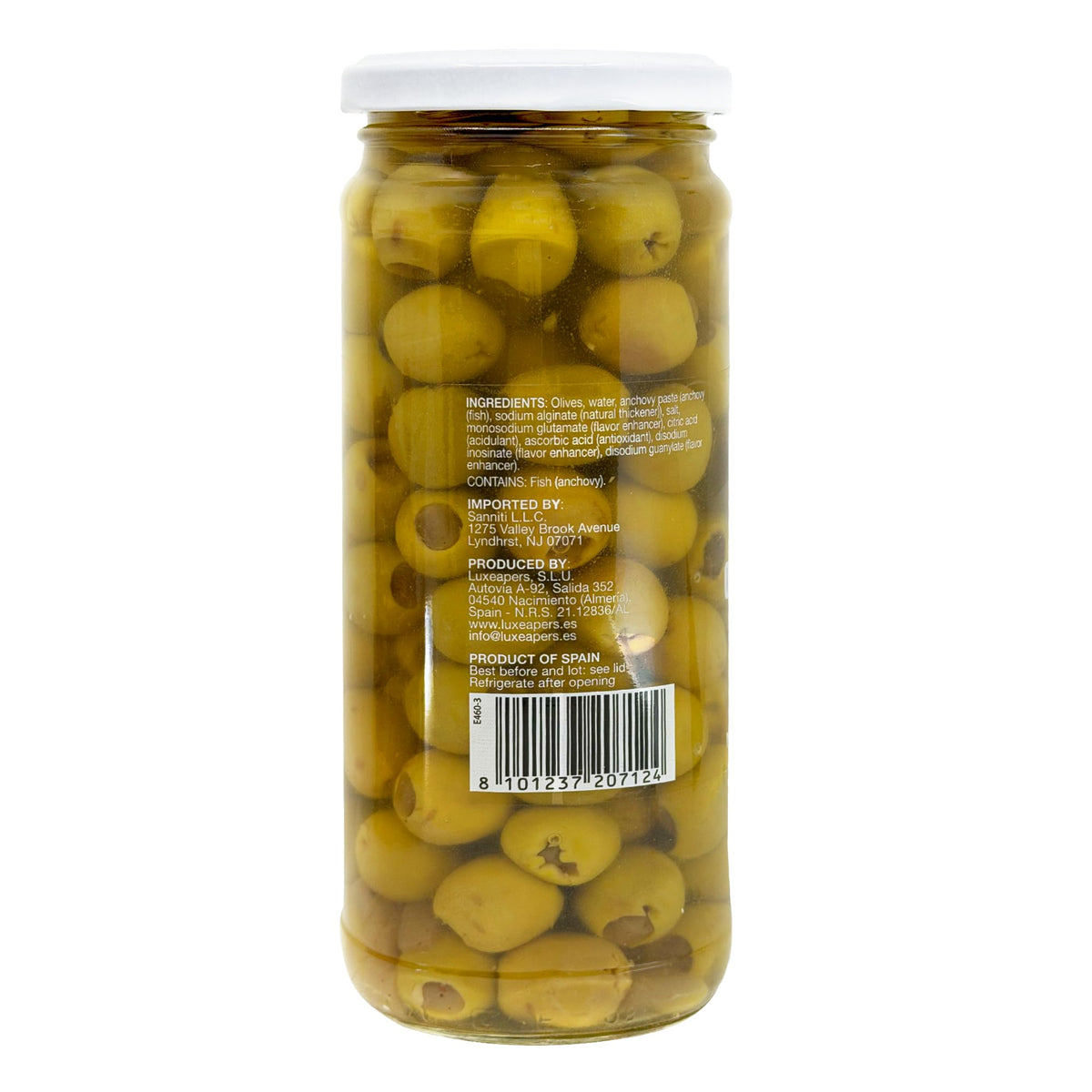 Sanniti olives stuffed with anchovies on a serving plate, elegant and convenient.