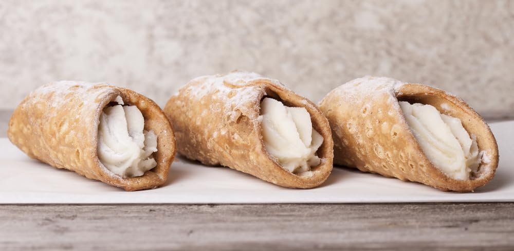 Crisp shells ideal for shaping bite-sized cannoli desserts.