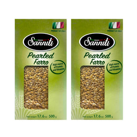 Sanniti pearled farro Perlato two-pack bag for versatile meals