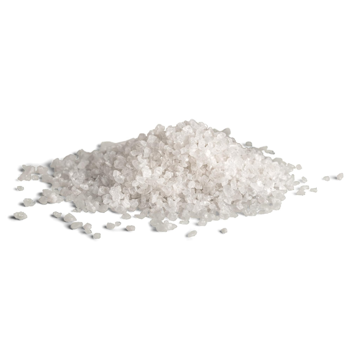 Sanniti Guerande salt crystals close-up showing natural color and texture.