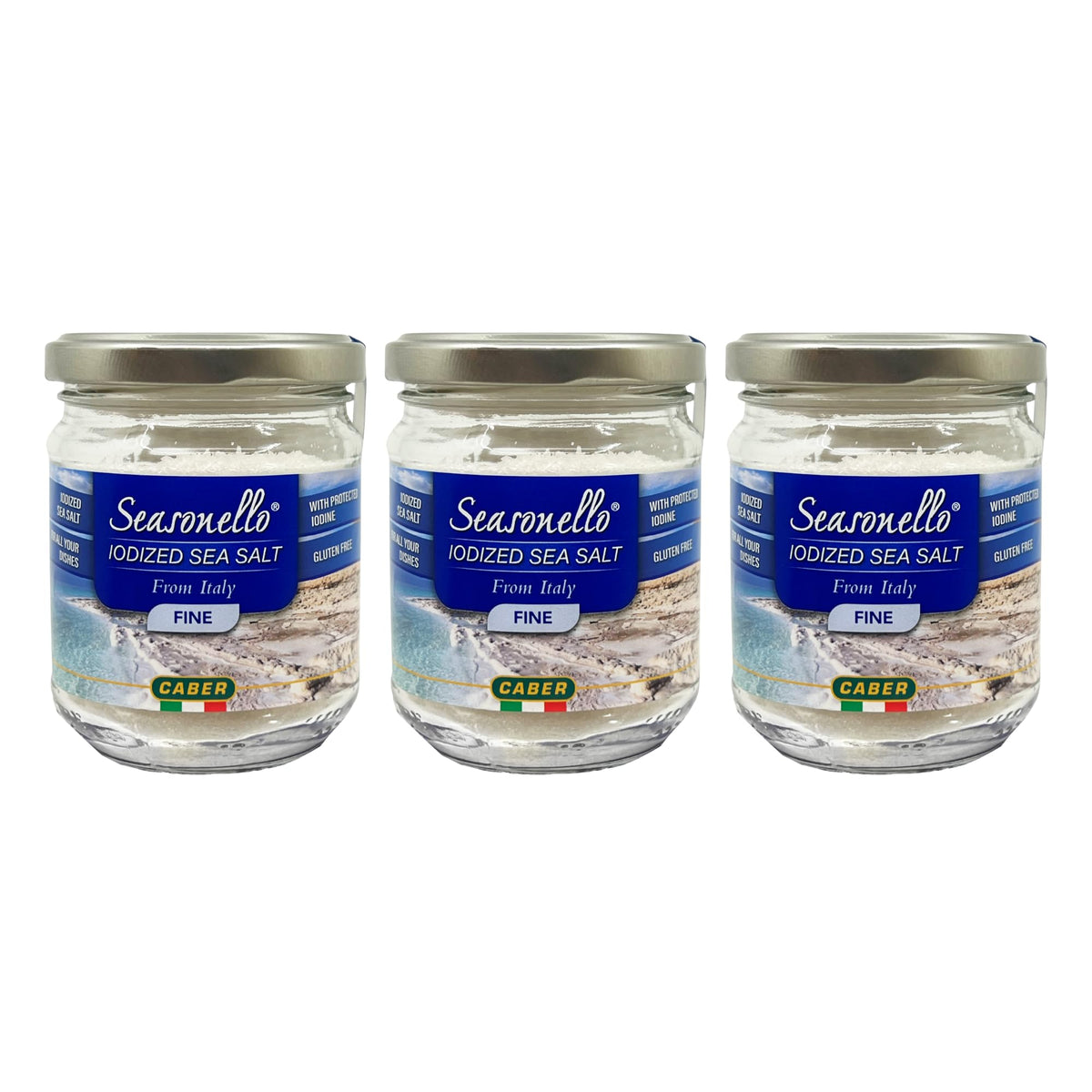 Sanniti Seasonello Sardinian sea salt jar with fine crystals for gourmet cooking