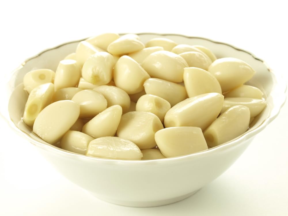 Sanniti pickled garlic serving idea image, perfect for charcuterie boards and recipes