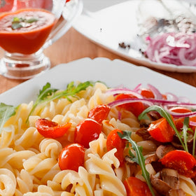 Sanniti bronze-cut pasta ridges help sauces cling to each strand.