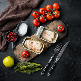 Sanniti smoked trout in oil appealing sliced edges for easy toppings