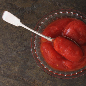 Sanniti Song' E Napule field-grown San Marzano tomatoes in Campania.