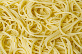 Sanniti spaghetti with olive oil and garlic, simple weeknight option.