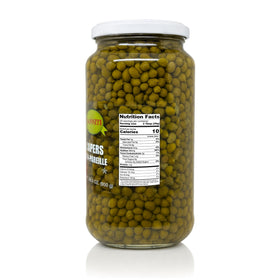 Closeup of Sanniti caper pearls ready to elevate meat, pasta, or seafood