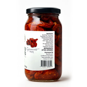 Sanniti sun dried tomatoes in olive oil served with pasta for bold flavor.