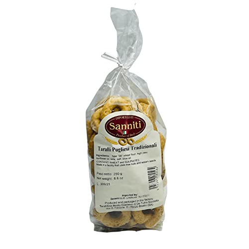 Sanniti Taralli Tradizionale pack open, crisp olive oil notes