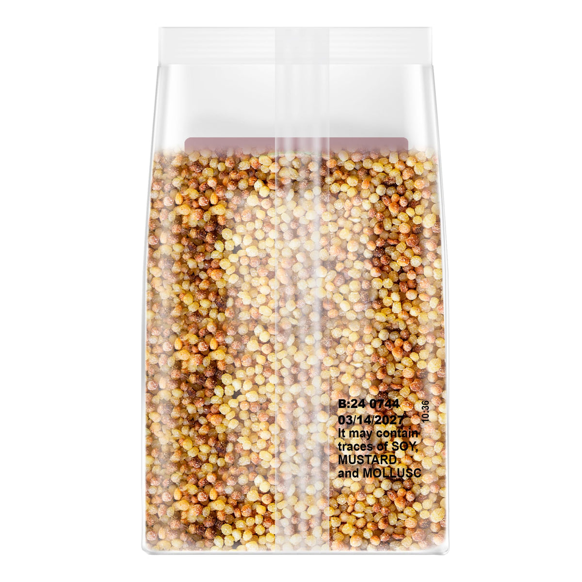 Raw fregola sarda beads ready to cook from organic durum wheat.