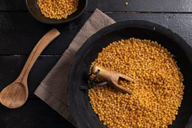 Texture-rich fregola ideal for absorbing sauces and flavors.