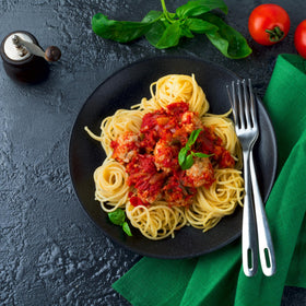 Sanniti vegan pasta no GMOs suitable for vegan menus and gluten-free meals.