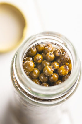 Sanniti versatile peppercorns in brine ready for rubs and dressings