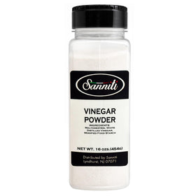 Sanniti Vinegar Powder front label; concentrated flavor for dry seasoning.