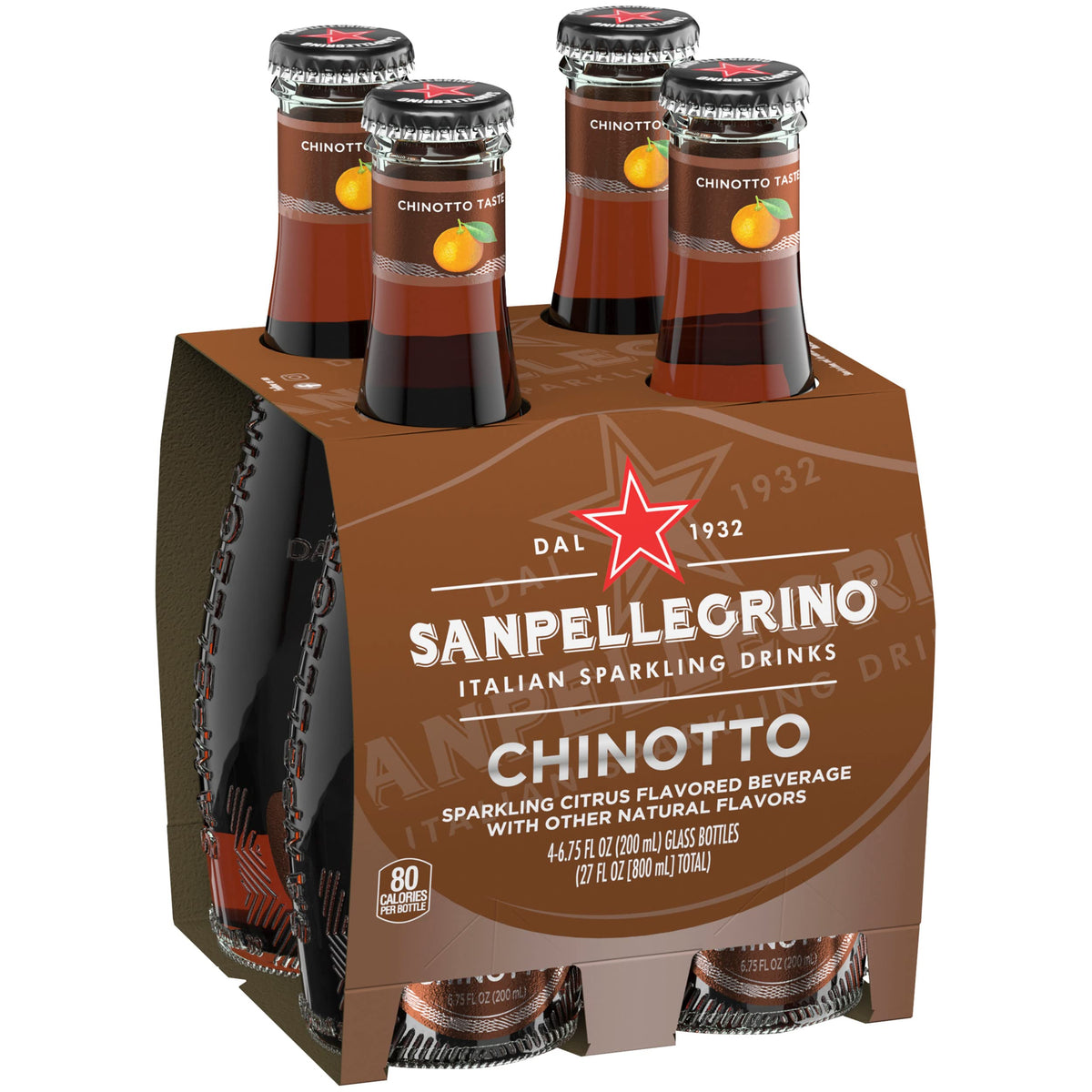 Pouring Chinotto from a bottle into a glass, revealing its sparkling citrus profile.