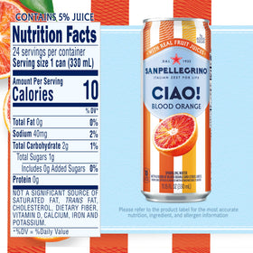 Sanpellegrino CIAO Blood Orange with Sicilian salt detail for balanced taste
