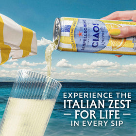 Sanpellegrino CIAO Limoncello 24-pack displayed for party-ready entertaining