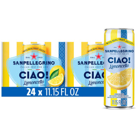 Sanpellegrino CIAO Limoncello can with lemon zest aroma for refreshing hydration