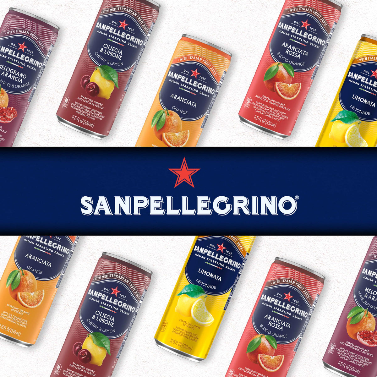 Sanpellegrino Limonata with mint and raspberries ready for garnish.