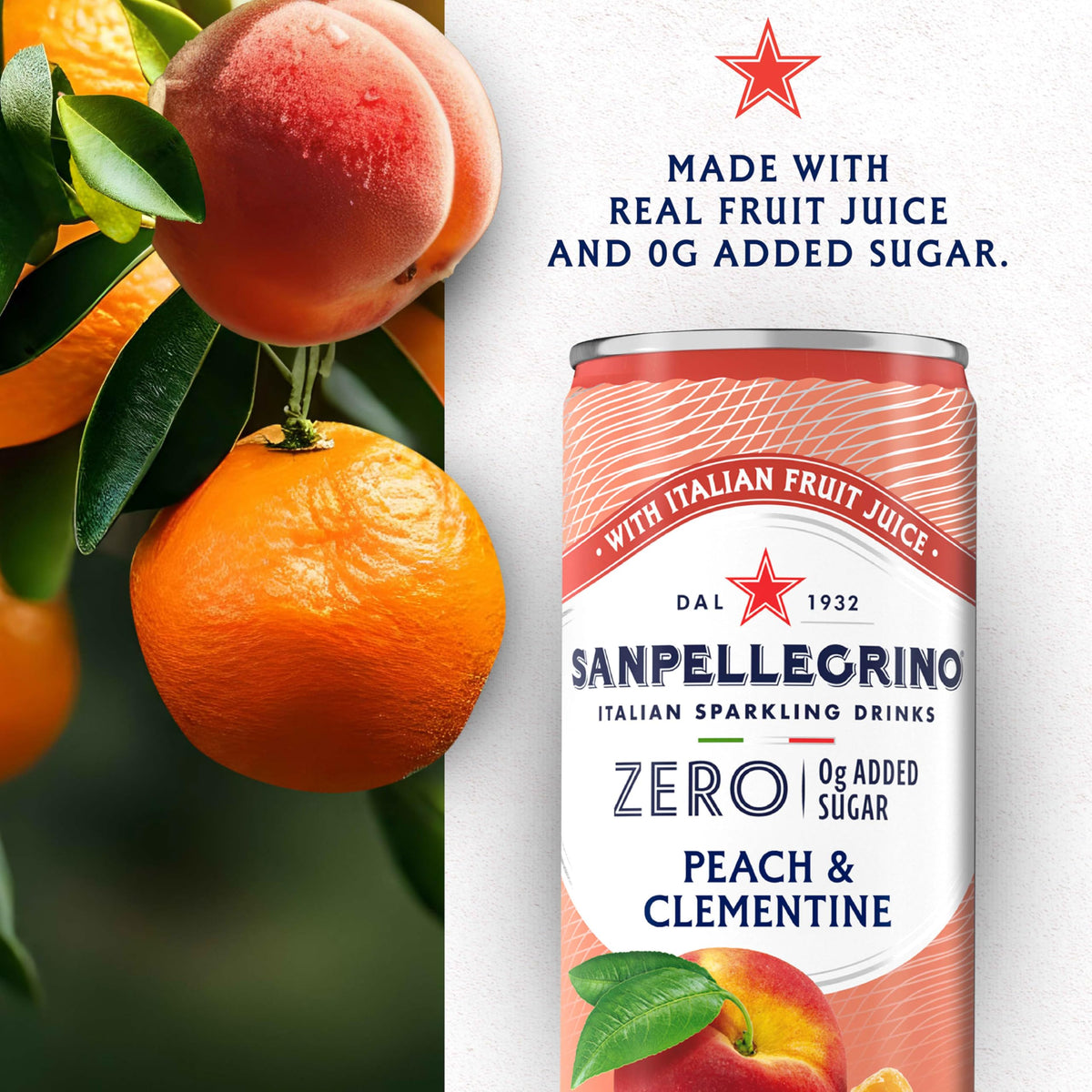 San Pellegrino Zero Sugar can pour into a glass for on-the-go refreshment