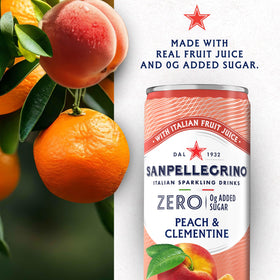 San Pellegrino Zero Sugar can pour into a glass for on-the-go refreshment