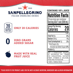 Sanpellegrino Zero Sugar Pomegranate Orange fruit slices beside can, pairing idea