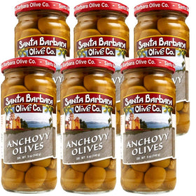 Santa Barbara Olive Co anchovy-stuffed-olive-jar enhances cocktails with savory brine