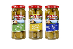 Santa Barbara Olive Co garlic stuffed olive 5oz for savory snacking