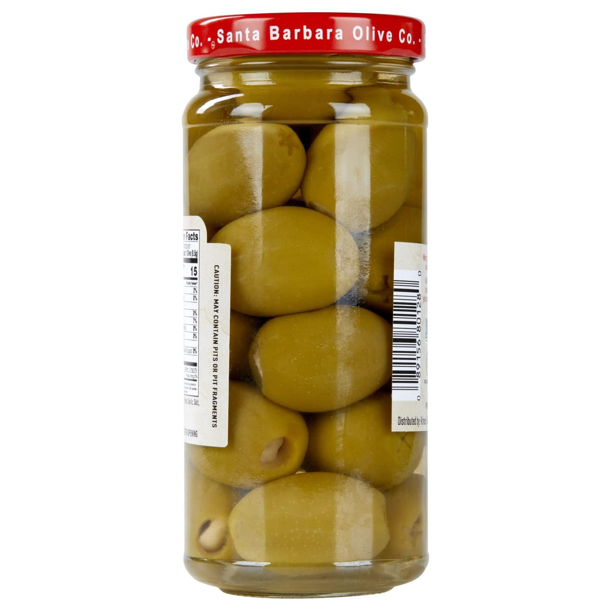 Santa Barbara Olive Co garlic stuffed olive ready for martinis.