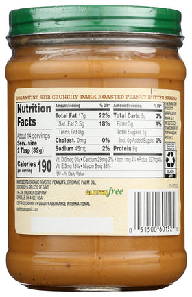 No Stir label on Santa Cruz Organic peanut butter for mess-free prep