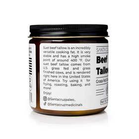 Santa Cruz Paleo beef tallow supports high-heat cooking with a stable smoke point.
