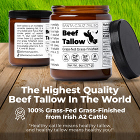Santa Cruz Paleo beef tallow applied to skin for hydration.