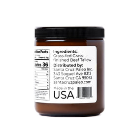 Santa Cruz Paleo beef tallow rich in vitamins for skin and diet.
