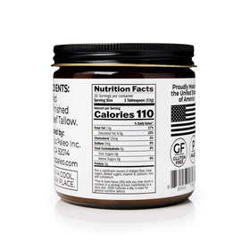 Santa Cruz Paleo beef tallow provides fat-soluble vitamins A, D, E, K, B1.