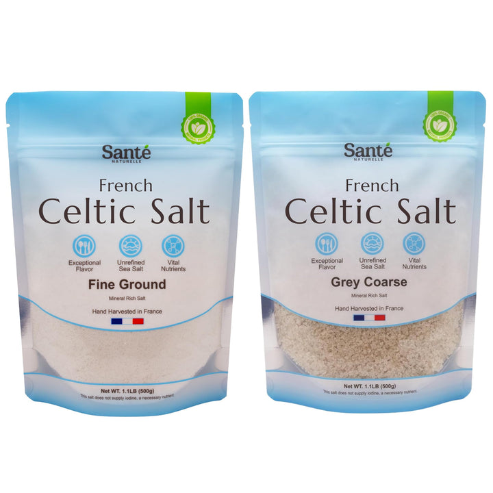 Sante Naturelle Celtic Salt fine ground bundle for everyday seasoning