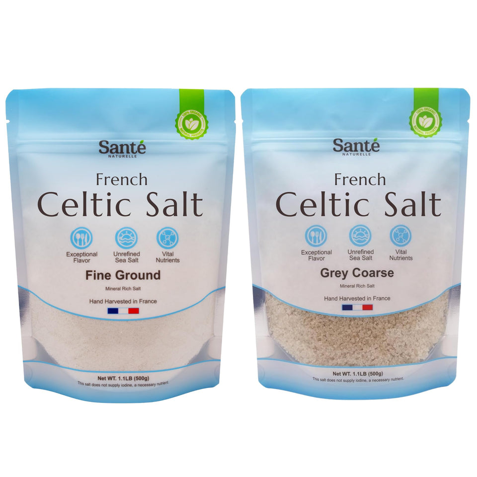 Sante Naturelle Celtic Salt fine ground bundle for everyday seasoning