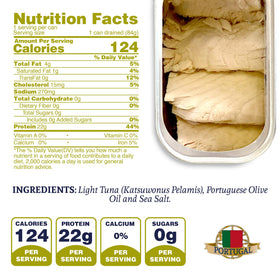Santo Amaro nutritional label shows 22g protein and omega-3 content