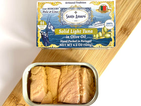 Santo Amaro tuna with ginger in olive oil, adds brightness to bowls.