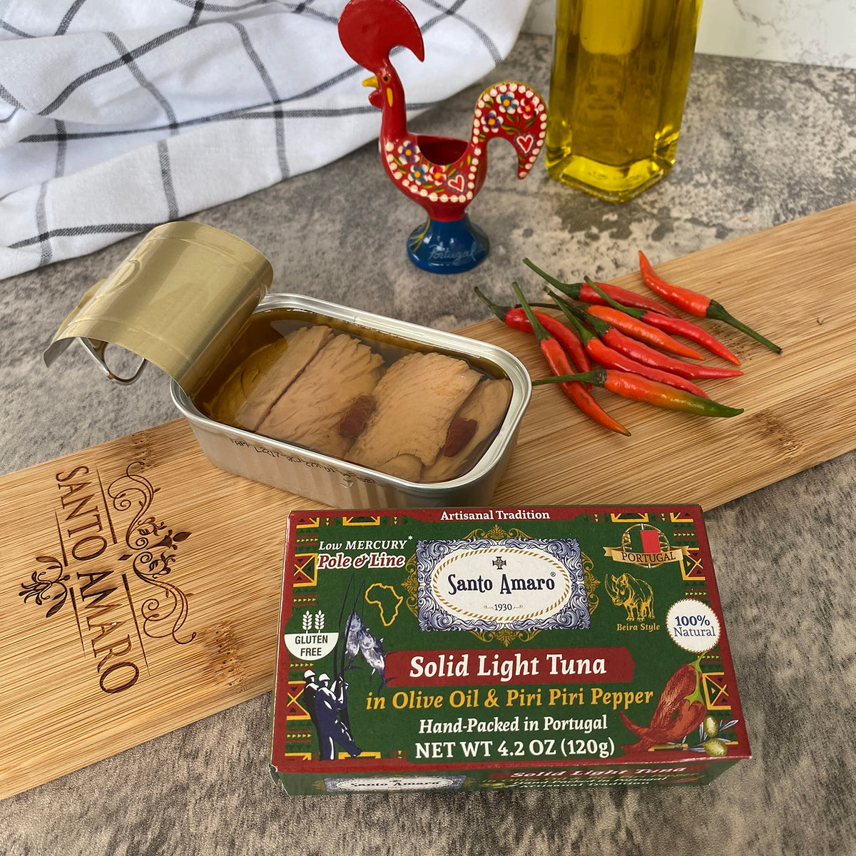 Red Bell Pepper Sevilla Style tuna with sweet pepper notes.