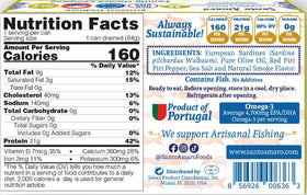 Santo Amaro sardines provide protein and omega-3 in every bite