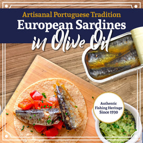 Santo Amaro serving sardines on a salad, demonstrating quick, nutritious meal options.
