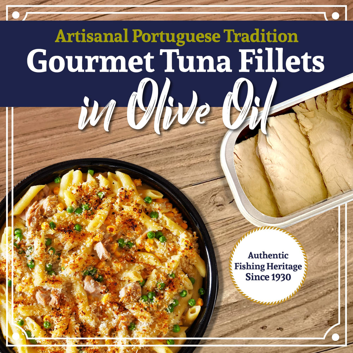Santo Amaro tuna salad scene with olive oil drizzle demonstrates versatility