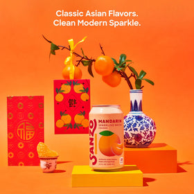 Chilled Sanzo Mandarin Orange over ice—palate-cleansing, refreshing sip.