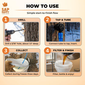 SAP HAPPY SUGARIN SUPPLIES maple syrup filters provide heavy-duty filtration for clear first-batch syrup.