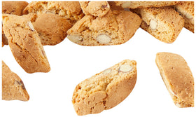 Sapori Siena almond cantuccini texture closeup emphasizes crisp bite