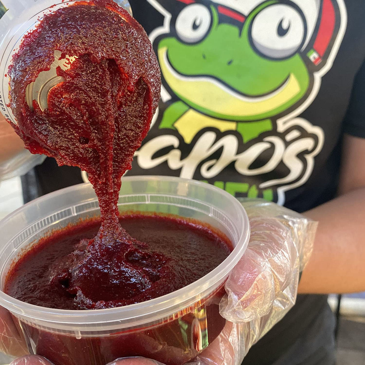 Sapo's Miches Watermelon chamoy-taste on plate signals snack versatility.