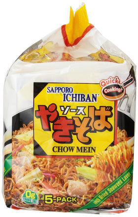 Sapporo Ichiban Chow Mein Yakisoba ready-to-cook noodles for easy dinners.